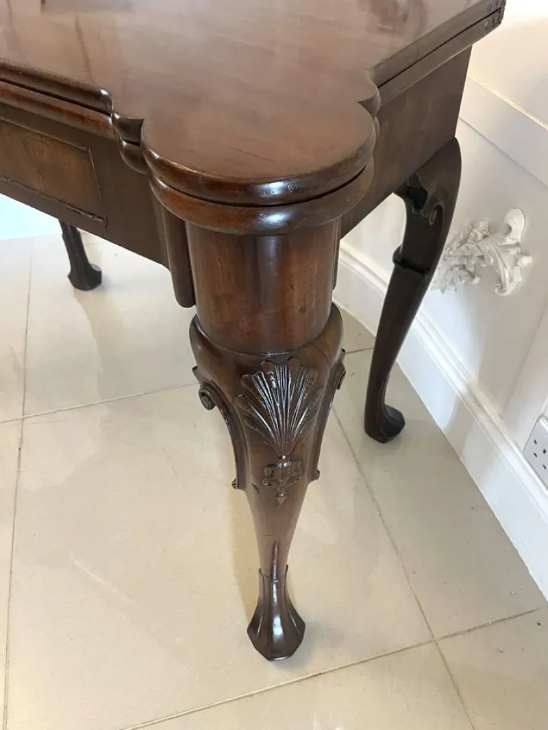 Pamono Antique Irish George II Chippendale Mahogany Card Table, 1750> Game Tables