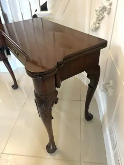Pamono Antique Irish George II Chippendale Mahogany Card Table, 1750><noscript><img width=