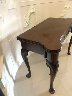 Pamono Antique Irish George II Chippendale Mahogany Card Table, 1750><noscript><img width=