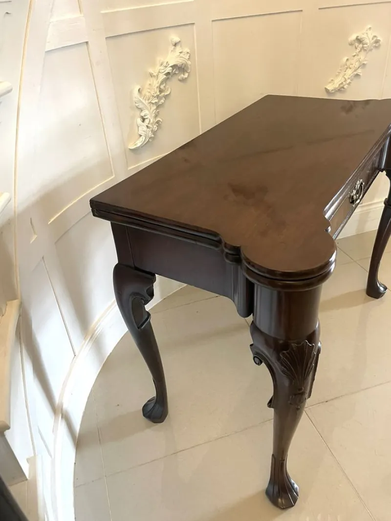 Pamono Antique Irish George II Chippendale Mahogany Card Table, 1750> Game Tables
