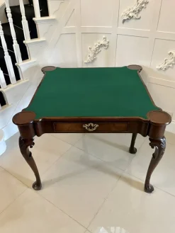 Pamono Antique Irish George II Chippendale Mahogany Card Table, 1750><noscript><img width=