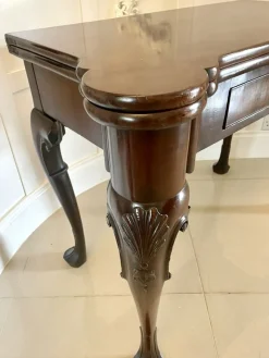 Pamono Antique Irish George II Chippendale Mahogany Card Table, 1750><noscript><img width=