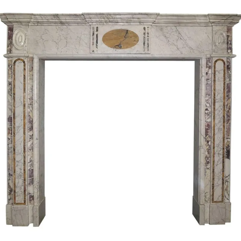 Pamono Antique Irish Georgian Fireplace Mantel in Marble