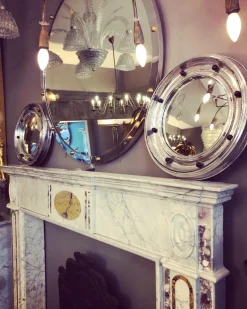 Pamono Antique Irish Georgian Fireplace Mantel in Marble