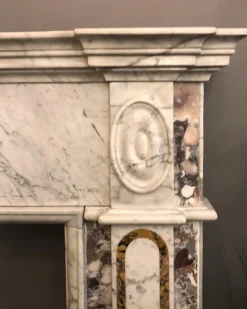 Pamono Antique Irish Georgian Fireplace Mantel in Marble