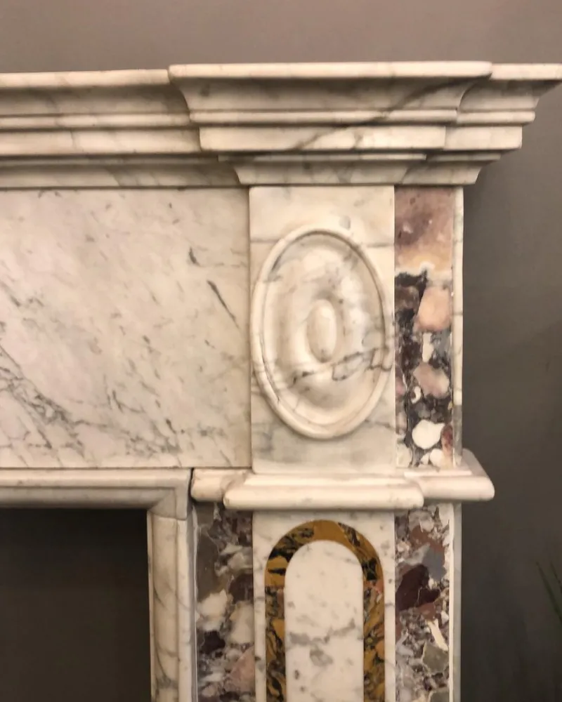 Pamono Antique Irish Georgian Fireplace Mantel in Marble