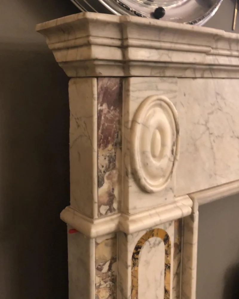 Pamono Antique Irish Georgian Fireplace Mantel in Marble