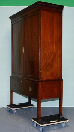 Sale Pamono Antique Irish Georgian Style Hardwood Wardrobe from Millar & Beatty