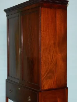 Sale Pamono Antique Irish Georgian Style Hardwood Wardrobe from Millar & Beatty