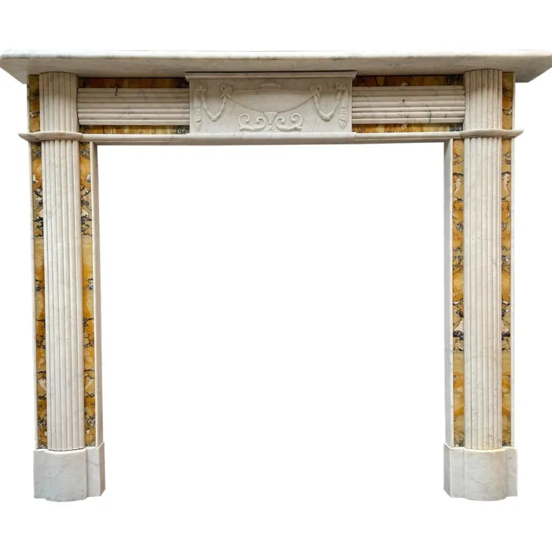 Outlet Pamono Antique Irish Regency Fireplace in Marble, 1830