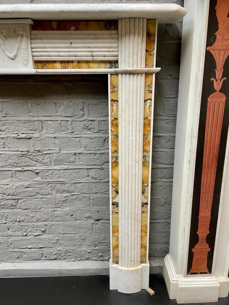 Outlet Pamono Antique Irish Regency Fireplace in Marble, 1830