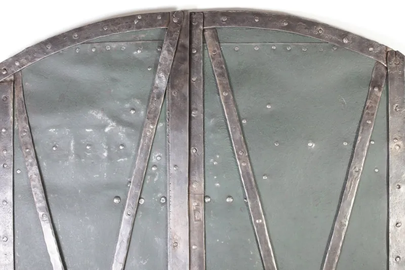 Online Pamono Antique Iron Clad Folding Door, Bohemia, 1760s