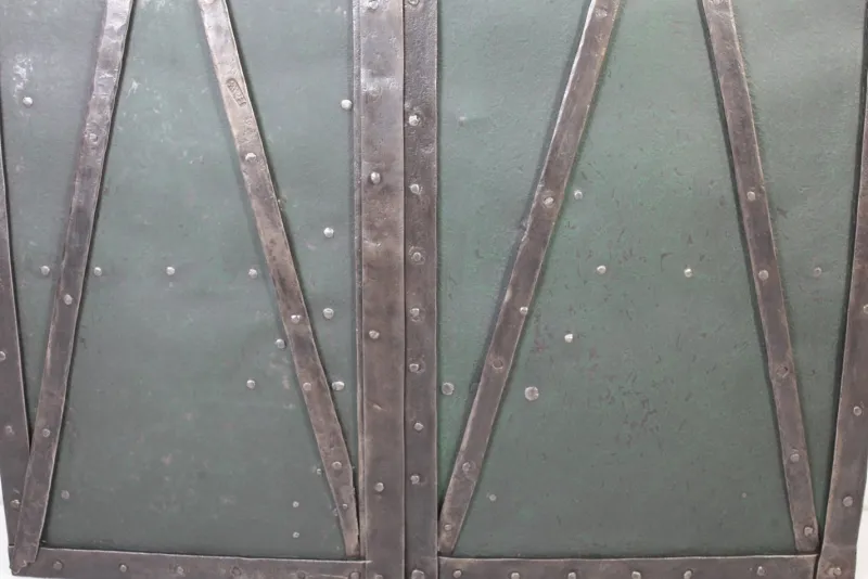 Online Pamono Antique Iron Clad Folding Door, Bohemia, 1760s