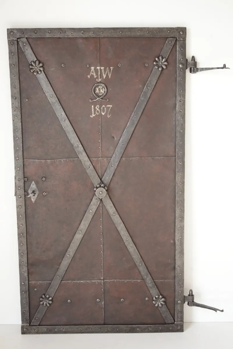 New Pamono Antique Iron Plate Door, 1800s