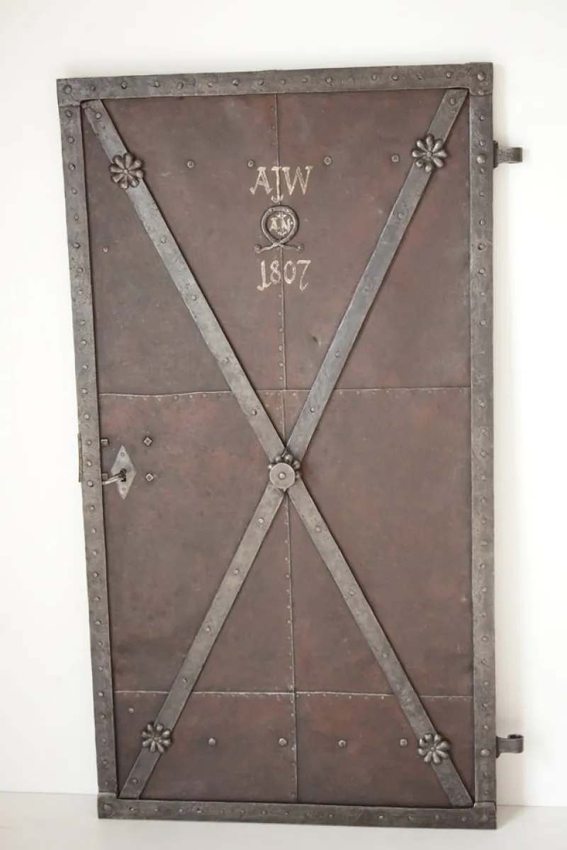 New Pamono Antique Iron Plate Door, 1800s
