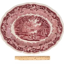 Pamono Antique Ironstone and Ceramic Vista Pattern Platter from Masons><noscript><img width=