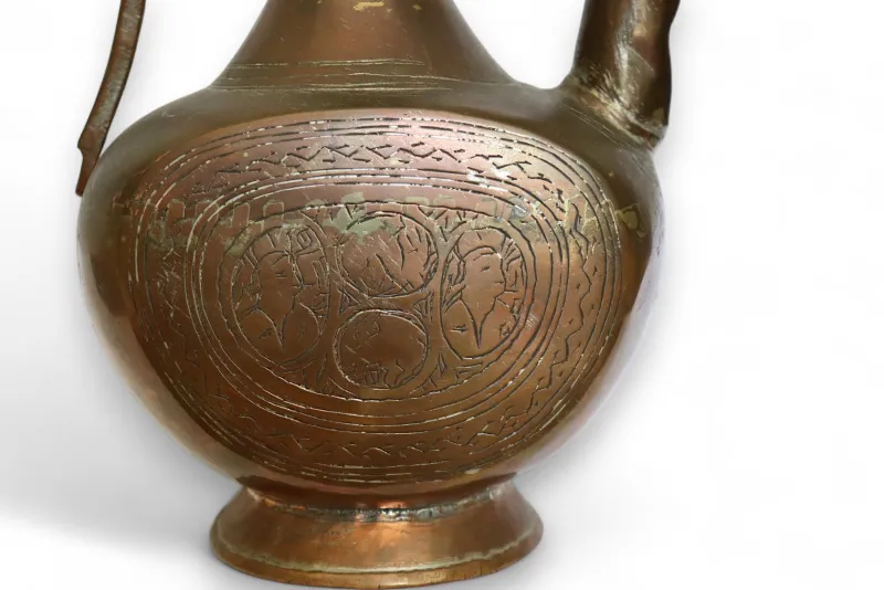 Pamono Antique Islamic Ewer in Copper, 1950s