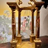 Hot Pamono Antique Italian Architectural Element Hand-Carved and Gilded Wooden Tabernacle