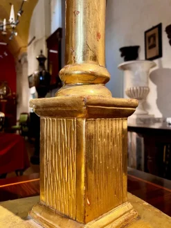 Hot Pamono Antique Italian Architectural Element Hand-Carved and Gilded Wooden Tabernacle