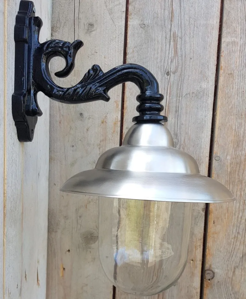Pamono Antique Italian Black Pewter Wall Lantern> Garden Lighting