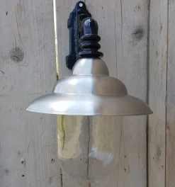 Pamono Antique Italian Black Pewter Wall Lantern><noscript><img width=
