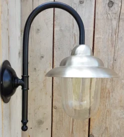 Sale Pamono Antique Italian Black Pewter Outdoor Wall Lamp
