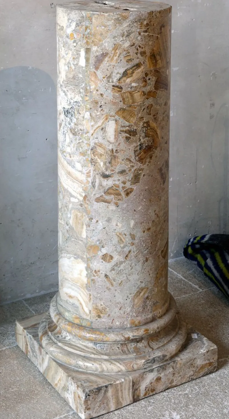 Discount Pamono Antique Italian Brecciated Marble Column, 1800s