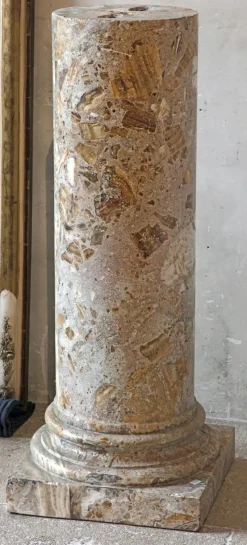 Discount Pamono Antique Italian Brecciated Marble Column, 1800s