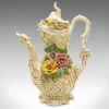Pamono Antique Italian Decorative Floral Encrusted Ewer, 1920s> Bottles, Carafes & Jugs