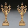 Best Pamono Antique Italian Giltwood Candleholders, 1780, Set of 2