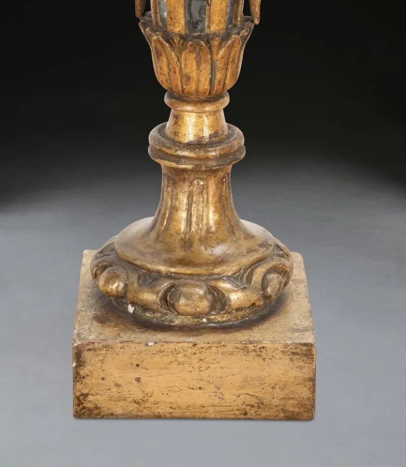 Best Pamono Antique Italian Giltwood Candleholders, 1780, Set of 2