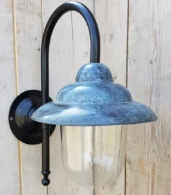 Online Pamono Antique Italian Green Copper Patina Outdoor Wall Lamp