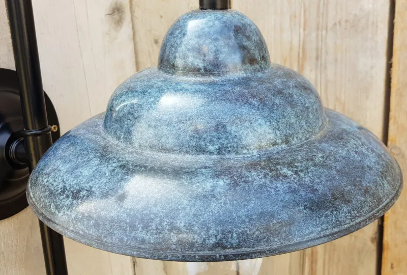 Online Pamono Antique Italian Green Copper Patina Outdoor Wall Lamp