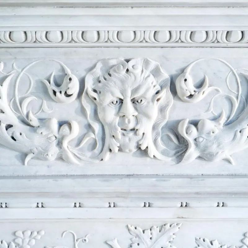 Pamono Antique Italian Marble Renaissance Revival Fireplace Mantel, 1890> Fireplaces And Mantels