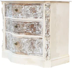 Pamono Antique Italian Painted Carved Serpentine Chest of Drawers, 1920s><noscript><img width=