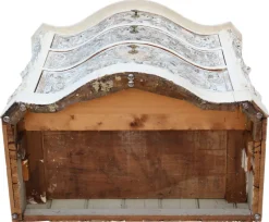 Pamono Antique Italian Painted Carved Serpentine Chest of Drawers, 1920s><noscript><img width=