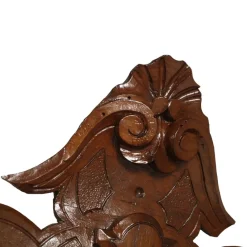 New Pamono Antique Italian Renaissance Hand Carved and Turned Walnut Fireplace or Console Mirror from Ballario