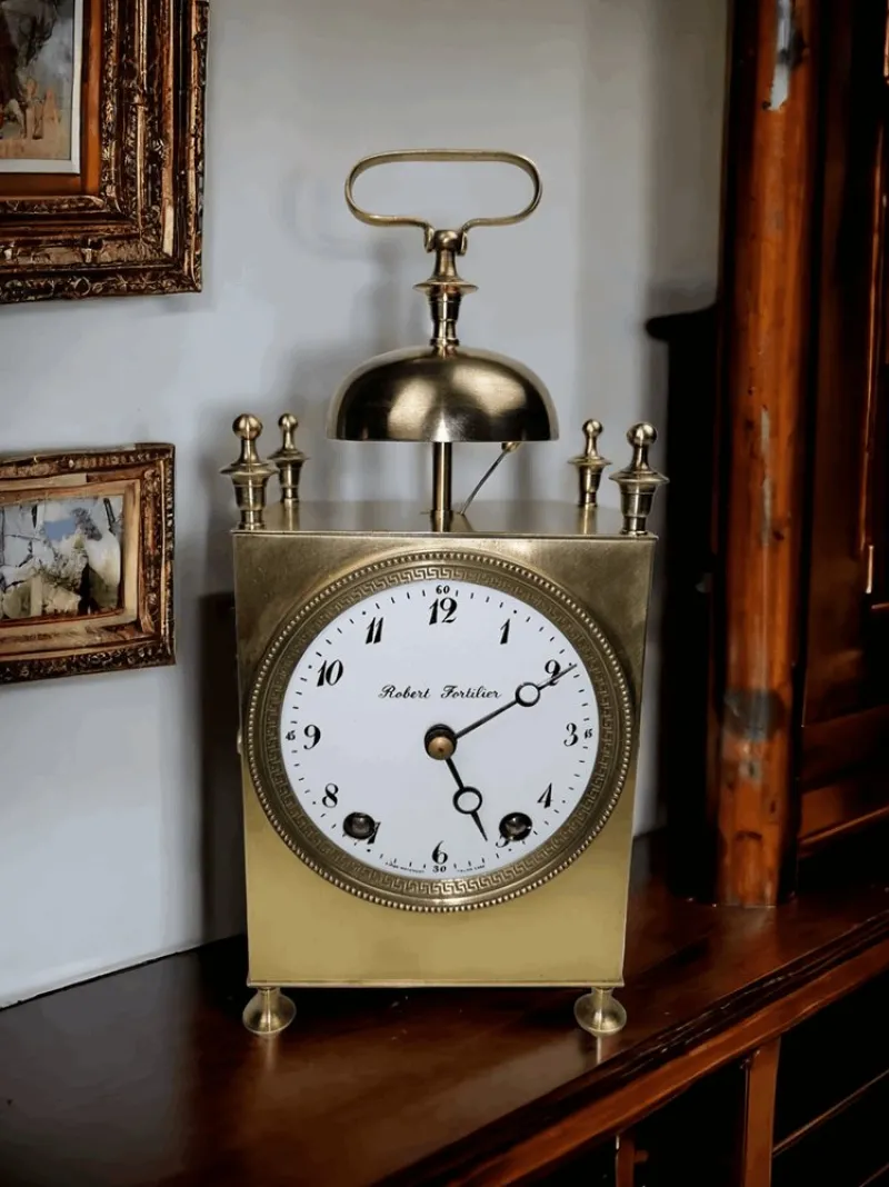 Pamono Antique Italian Travel Watch with Swiss Movement by Robert Fortilier for Cappuccina> Watches