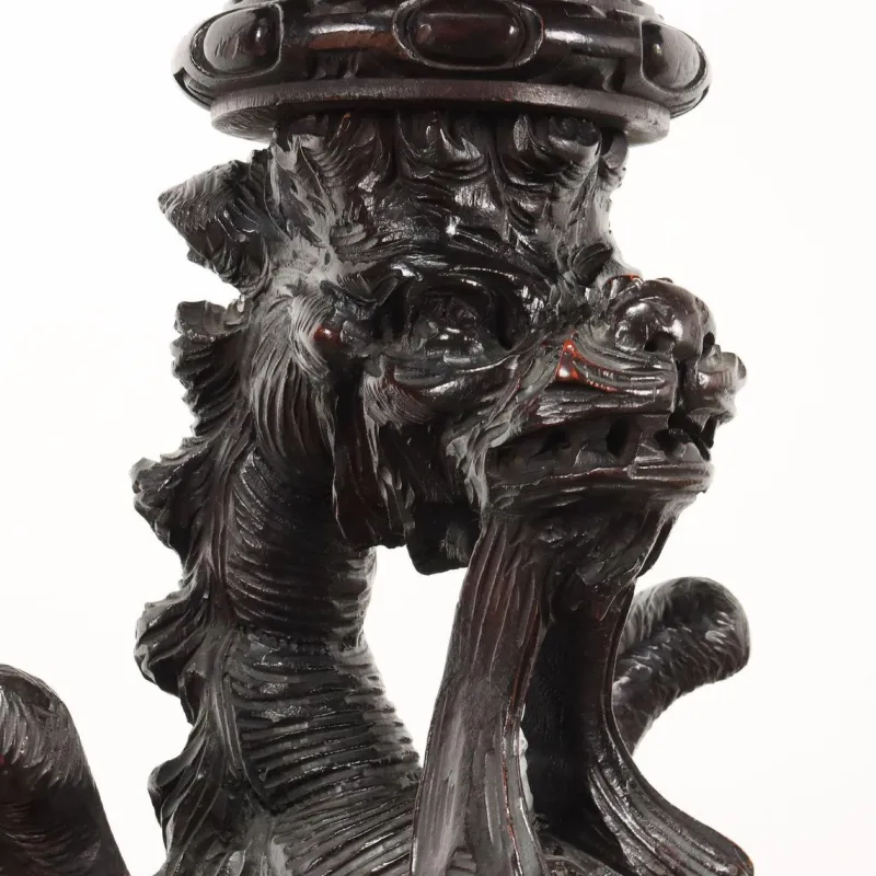 Pamono Antique Italian Vase Holder in Walnut> Pedestals And Columns