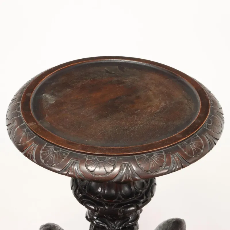 Pamono Antique Italian Vase Holder in Walnut> Pedestals And Columns