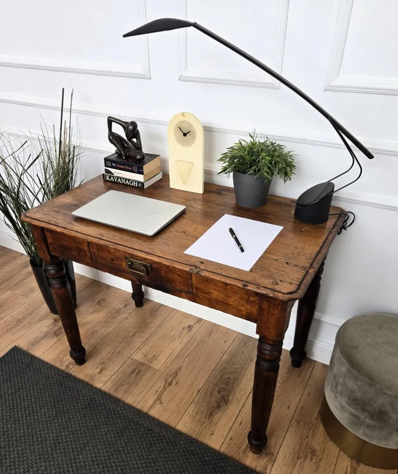 Pamono Antique Italian Walnut Desk, 1890s