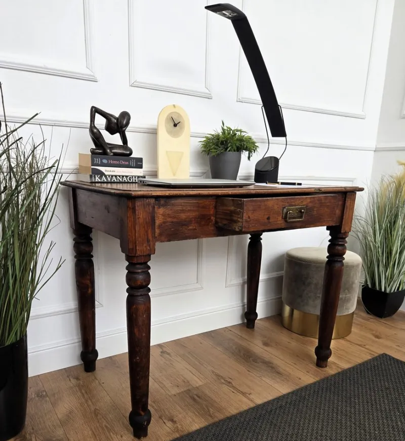 Pamono Antique Italian Walnut Desk, 1890s
