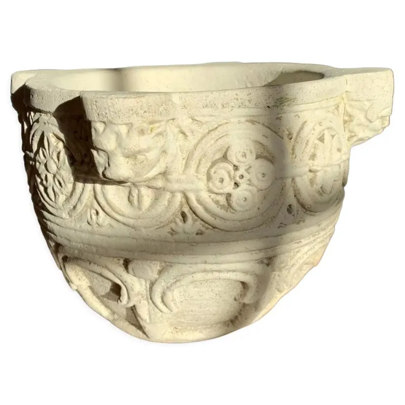 Hot Pamono Antique Ivory Stone Planter