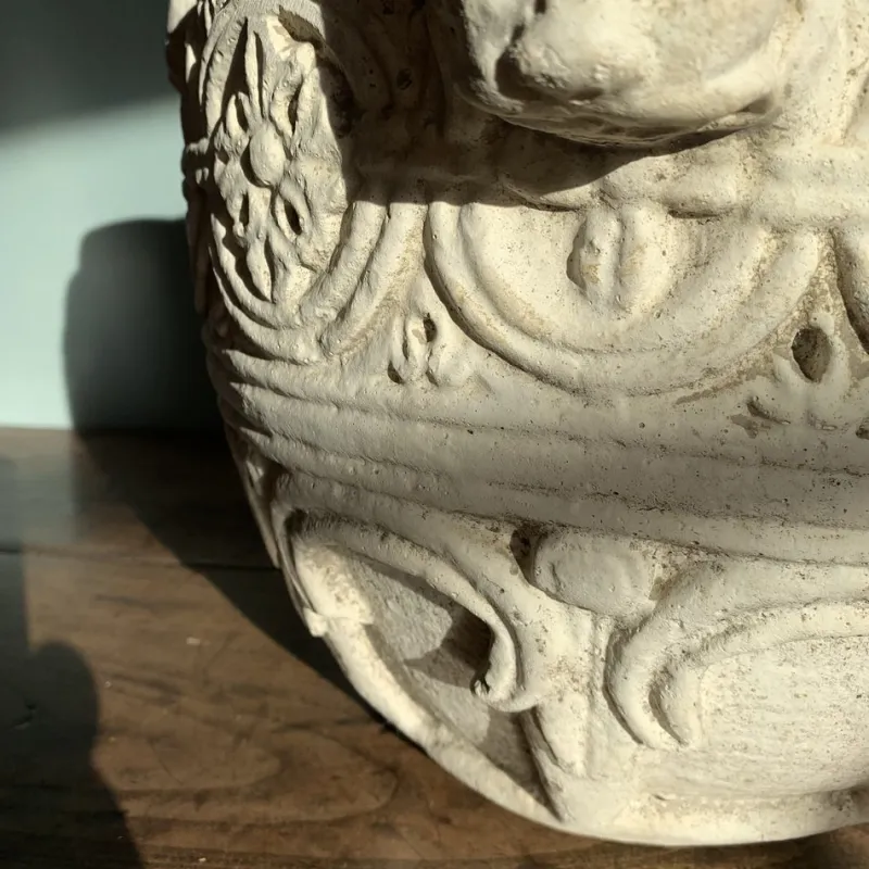 Hot Pamono Antique Ivory Stone Planter