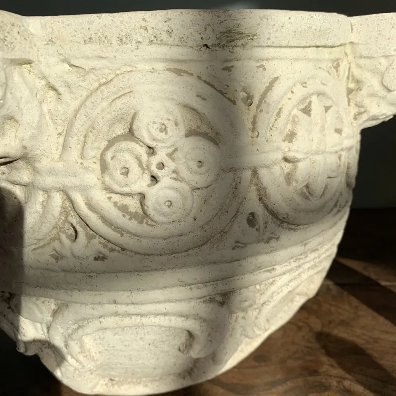 Hot Pamono Antique Ivory Stone Planter