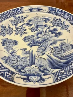 Best Pamono Antique Japanese Blue and White Imari Dish, 1900s