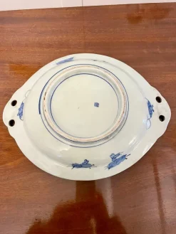 Best Pamono Antique Japanese Blue and White Imari Dish, 1900s