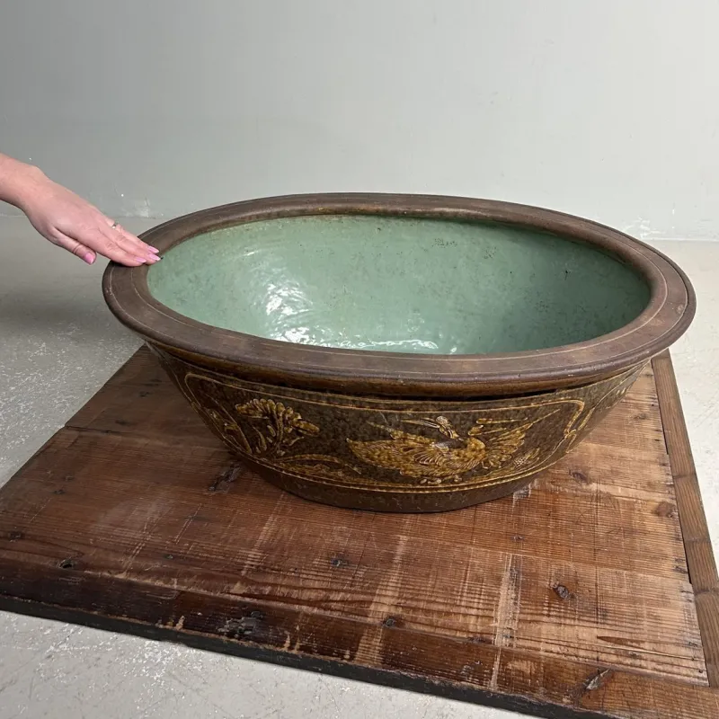 Clearance Pamono Antique Japanese Ceramic Water Pot, 1910s