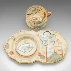 Pamono Antique Japanese Geisha Tea Set in Ceramic, 1920s, Set of 11><noscript><img width=