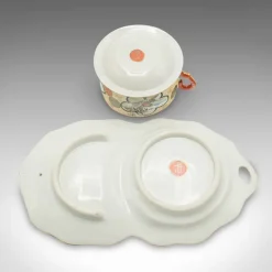 Pamono Antique Japanese Geisha Tea Set in Ceramic, 1920s, Set of 11><noscript><img width=